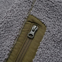 Cotton ouaté Textured Zip Up - Grey