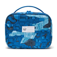 Lego Pop Quiz Little Herschel Lunch Box - Abstract Bricks Blue