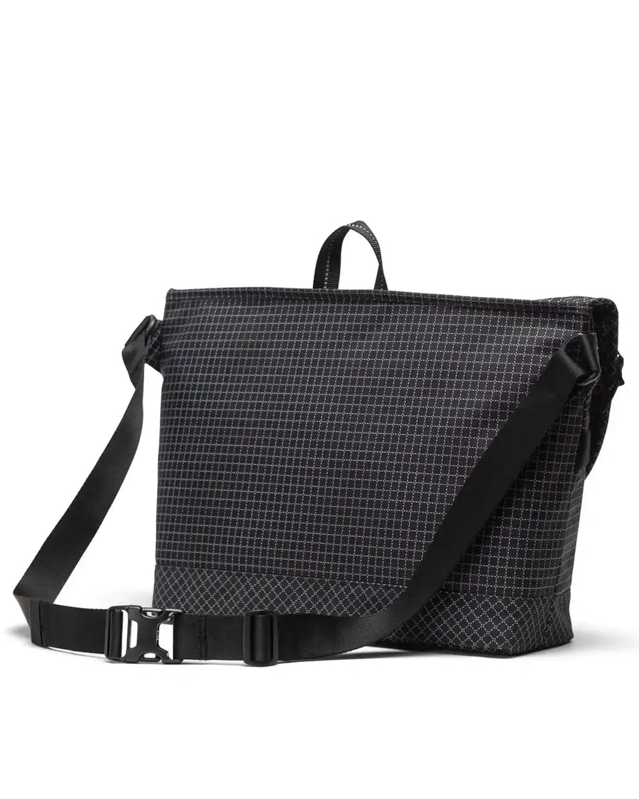Cove Messenger Bag Grid - Black