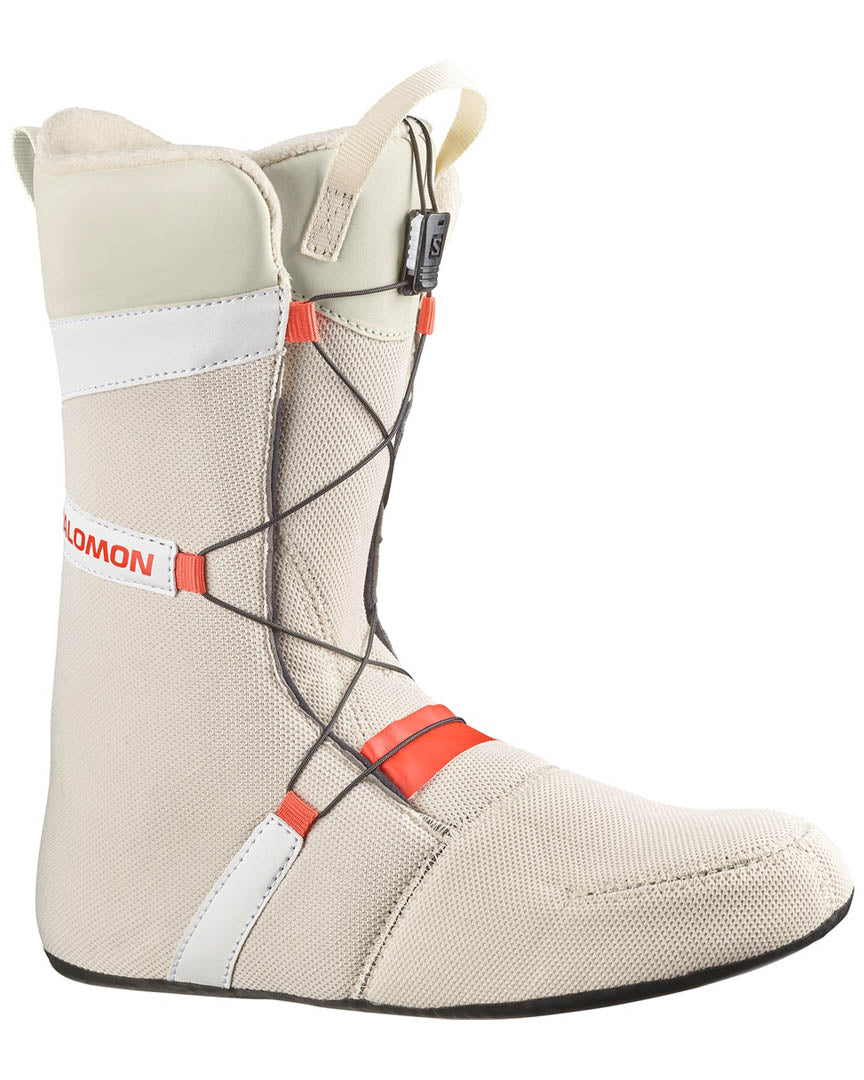 Bottes de snowboard Launch Lace Sj Boa - Bleached Sand/Almond Milk/Aurora Red 2024