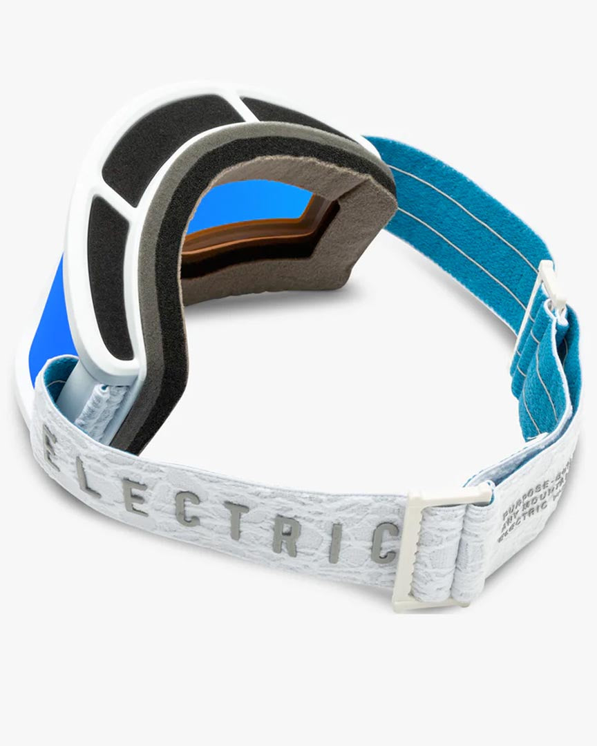 Egv Goggles - Matte White Neuron / Blue Chrome