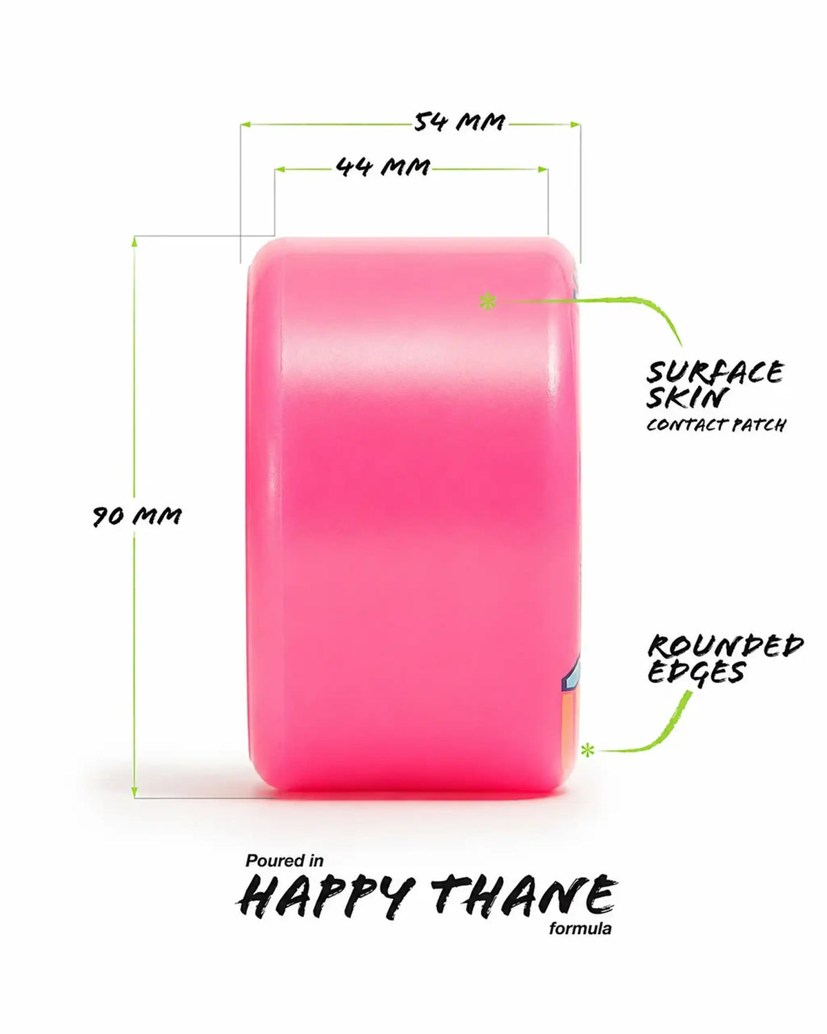 Roues De Longboard Bees Knees - Pink par ORANGATANG – vue 4