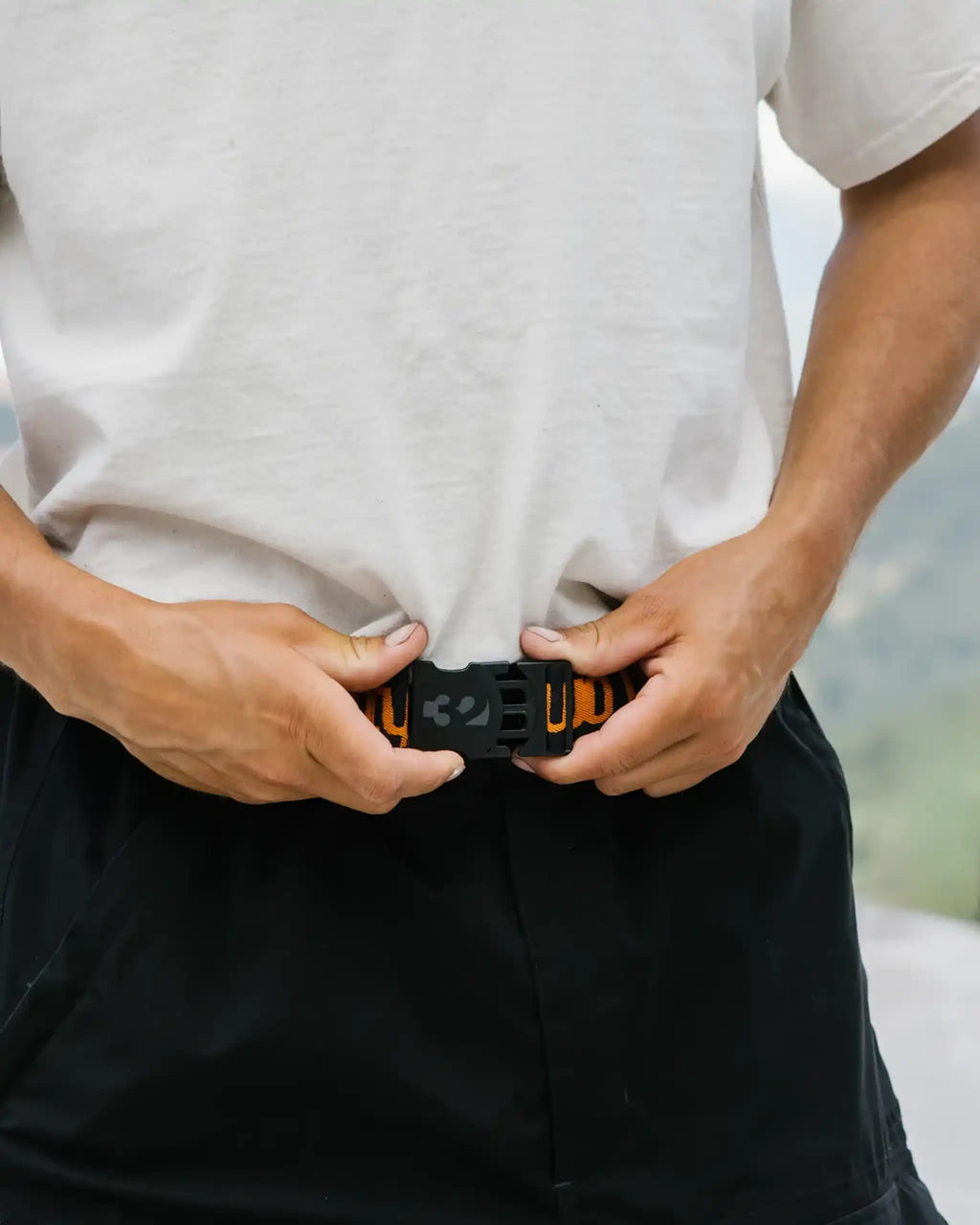 THIRTY TWO 32 Cut-Out Belt Belt - Black/Orange – view 4