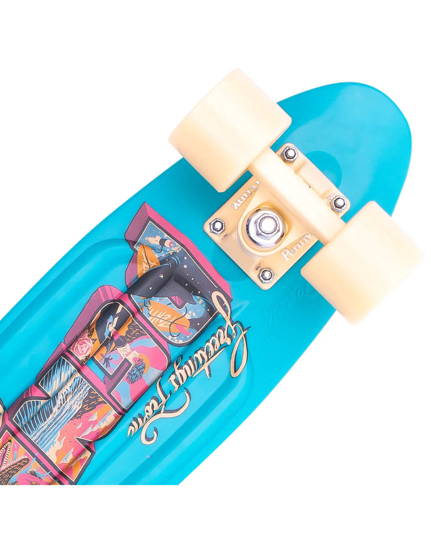 Postcard Coastal Blue 22" Complete Cruiser Skateboard
