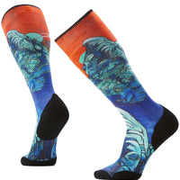 Ski Winter Haze Print Over The Calf Socks - Deep Navy