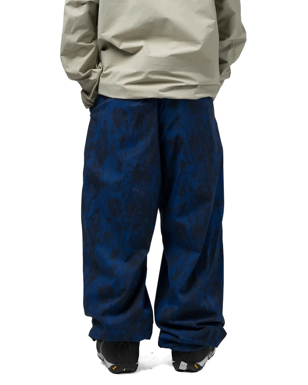 SOUVENIR Parachute - Blotch Print Snow Pants - Petrol Blue – view 5