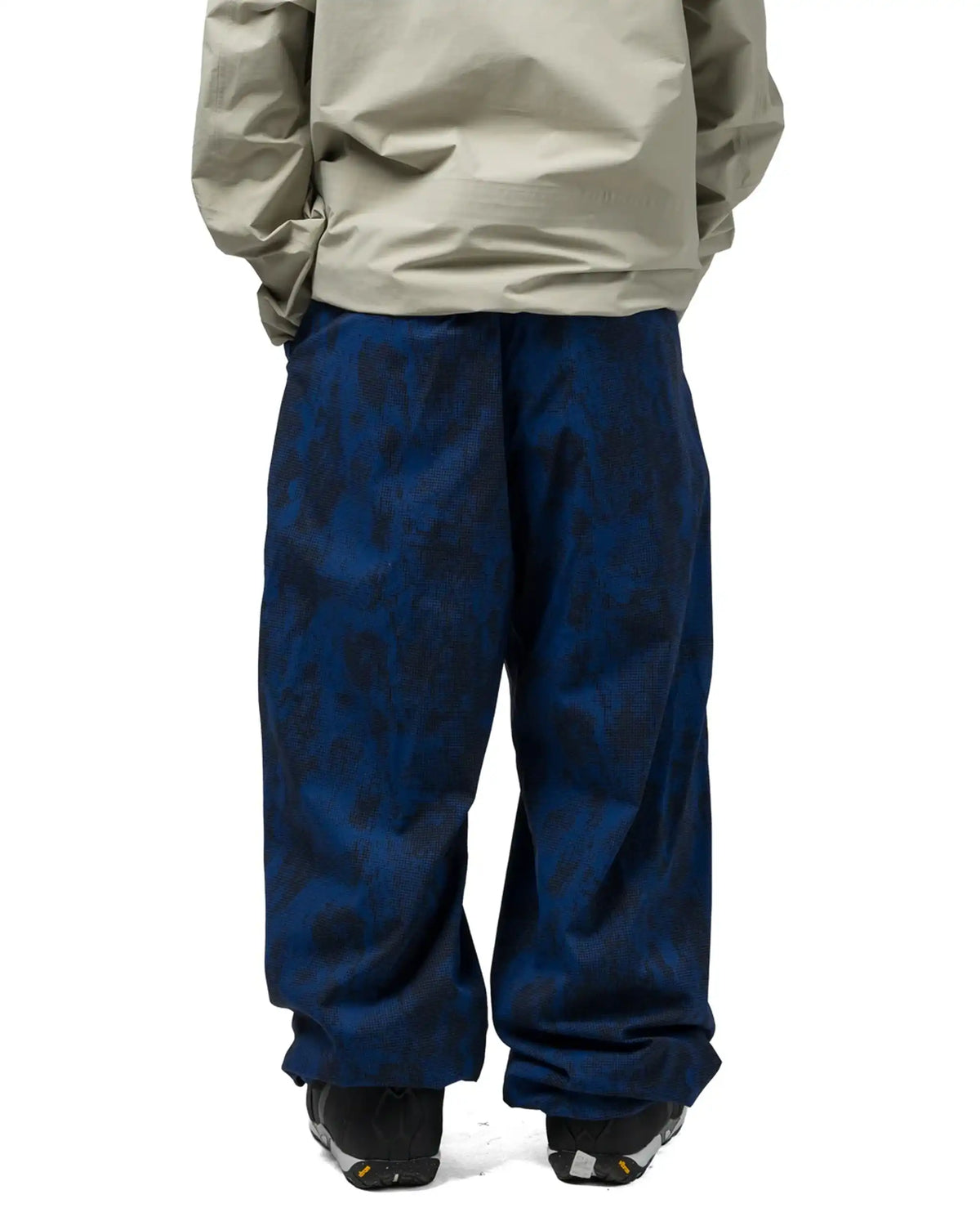 SOUVENIR Parachute - Blotch Print Snow Pants - Petrol Blue – view 5