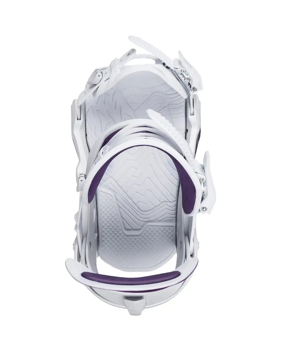 Aurora Womens Snowboard Bindings - Deep Purple/White 2026