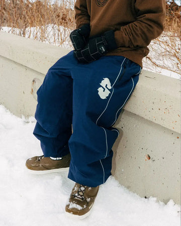 Insulated Track Snow Pants - Navy