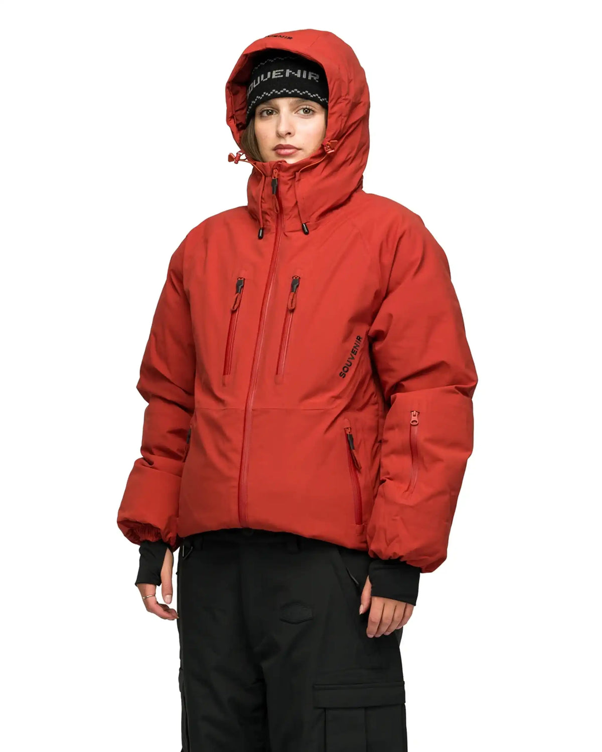 SOUVENIR Snowboard Parka Winter Jacket - Barn Red – view 6