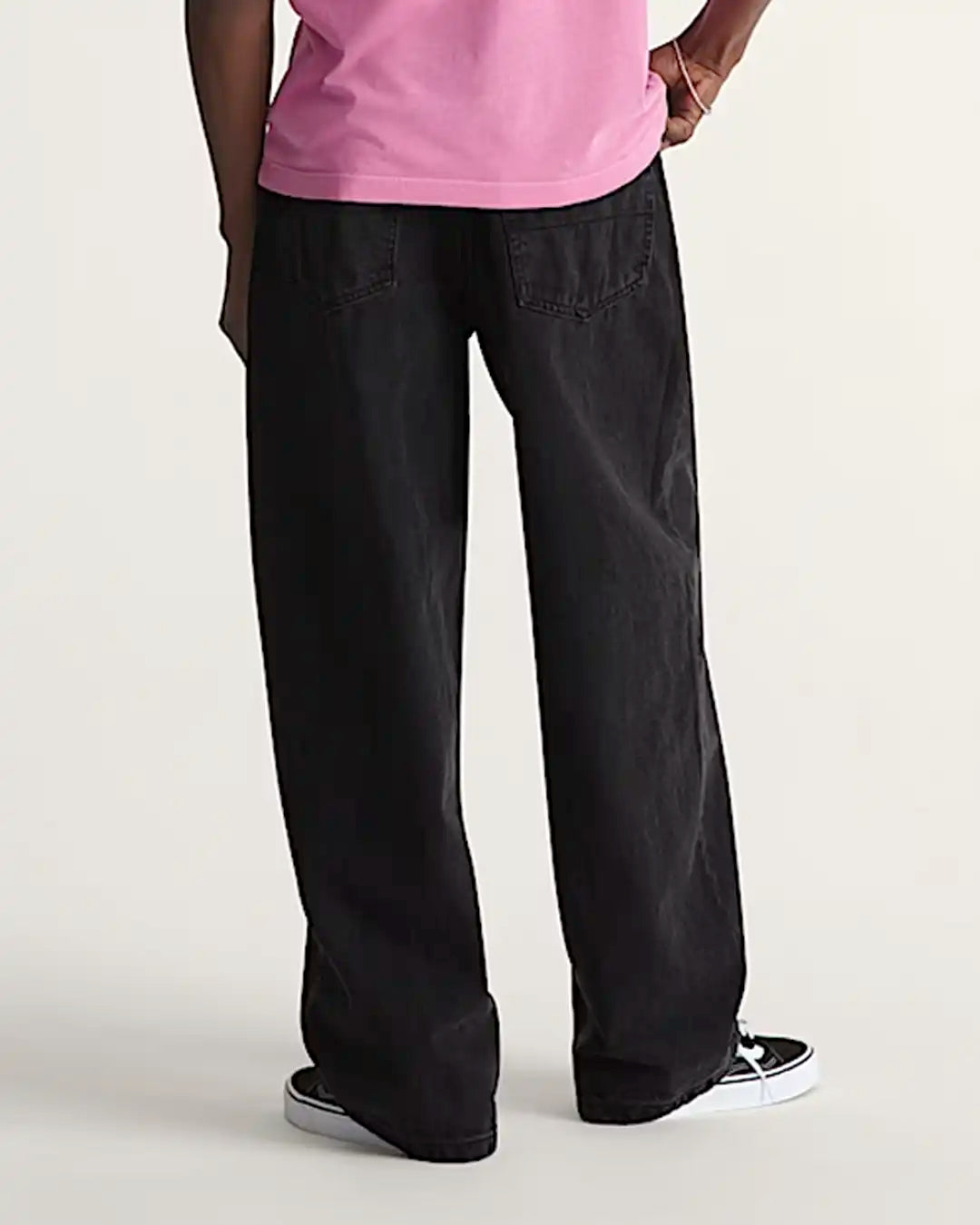 Check-5 Baggy Denim Jeans - Black