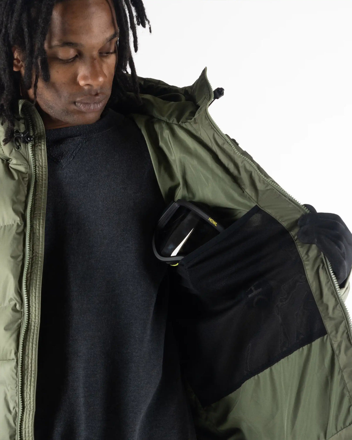 Manteau Neige Puffy - Black par HOWL – vue 6
