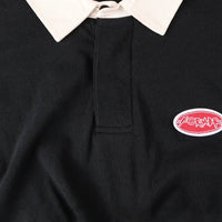 Reynolds Flatline Rugby Long Sleeve Polo Shirt - Black
