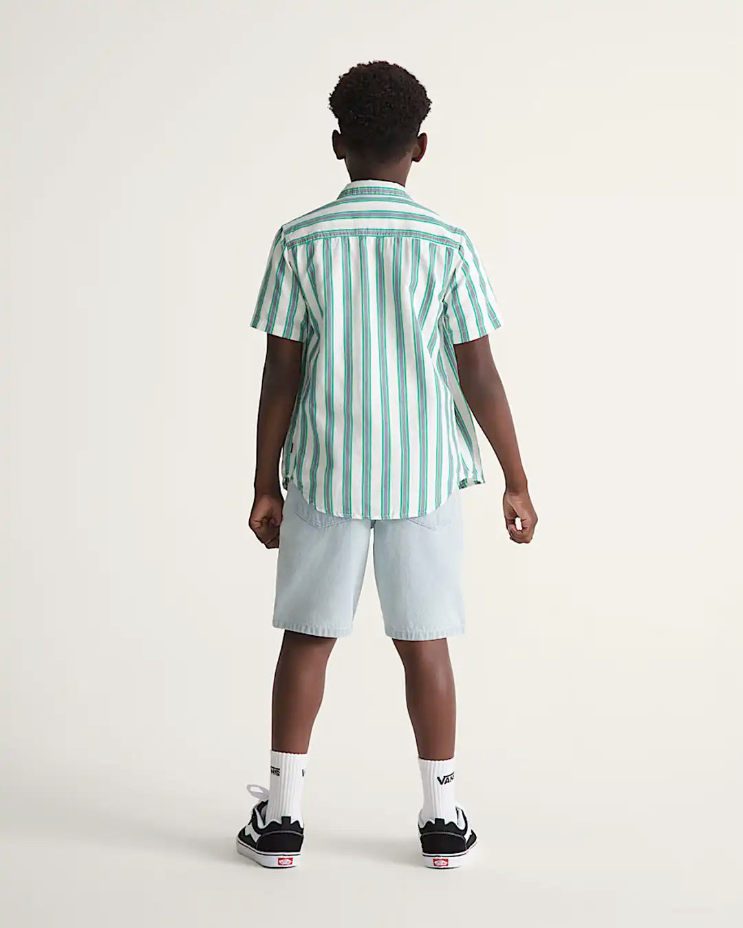 Kids Check-5 Baggy Denim Shorts - Blue Ice