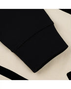 Fleece Rugby Sweatshirt - Black/Marshmallow