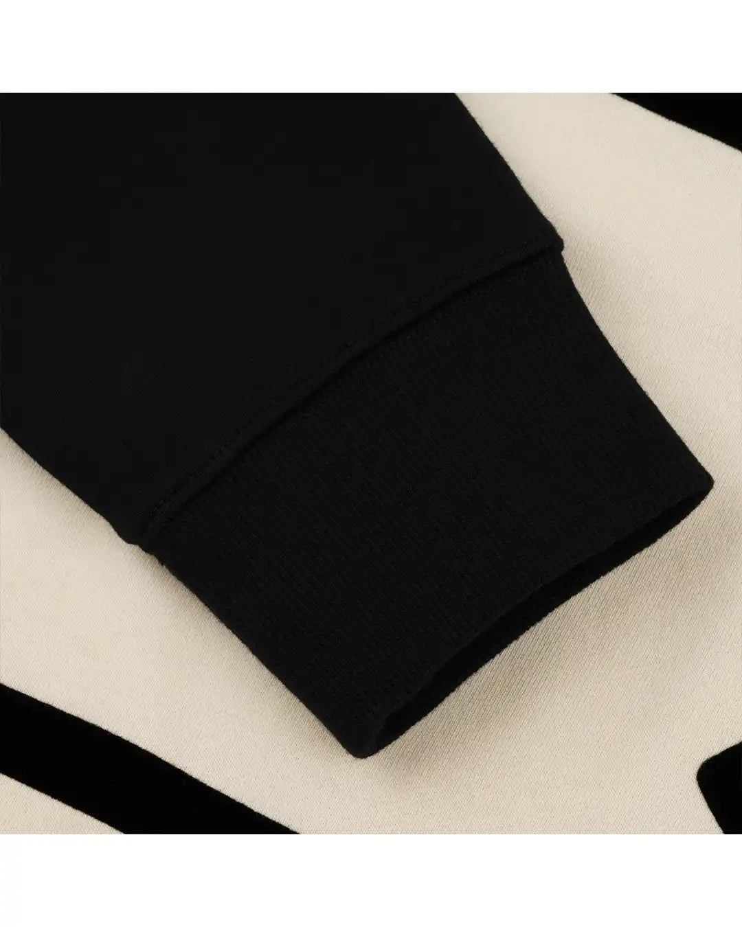 Fleece Rugby Sweatshirt - Black/Marshmallow