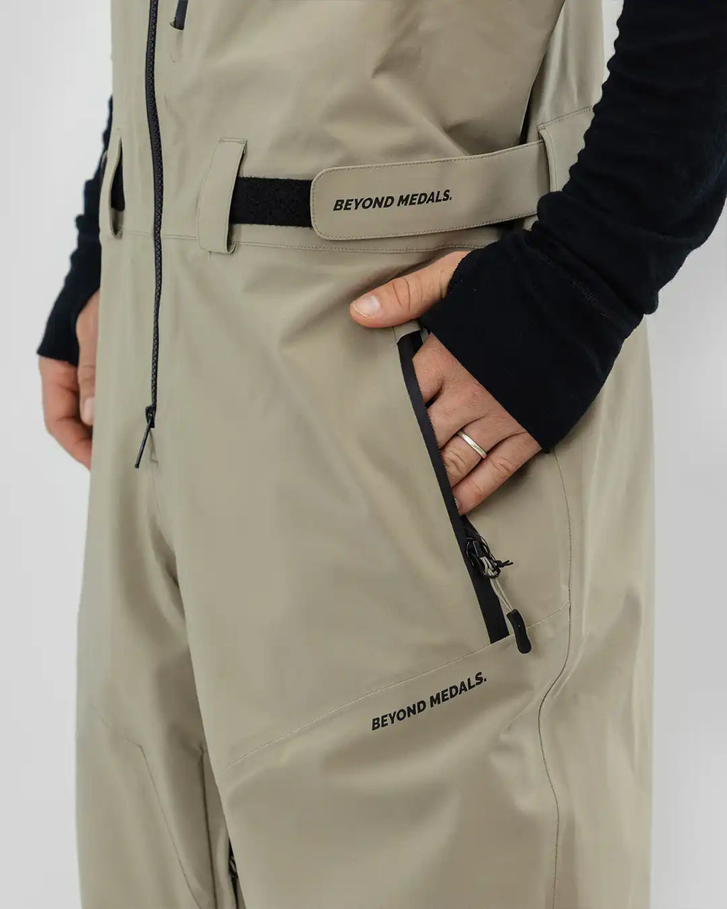 Tech 3L Snow Bib - Beige