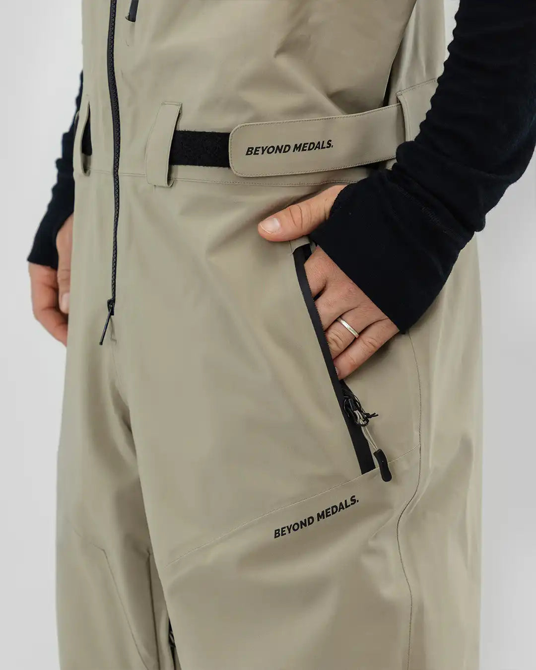 Tech 3L Snow Bib - Beige