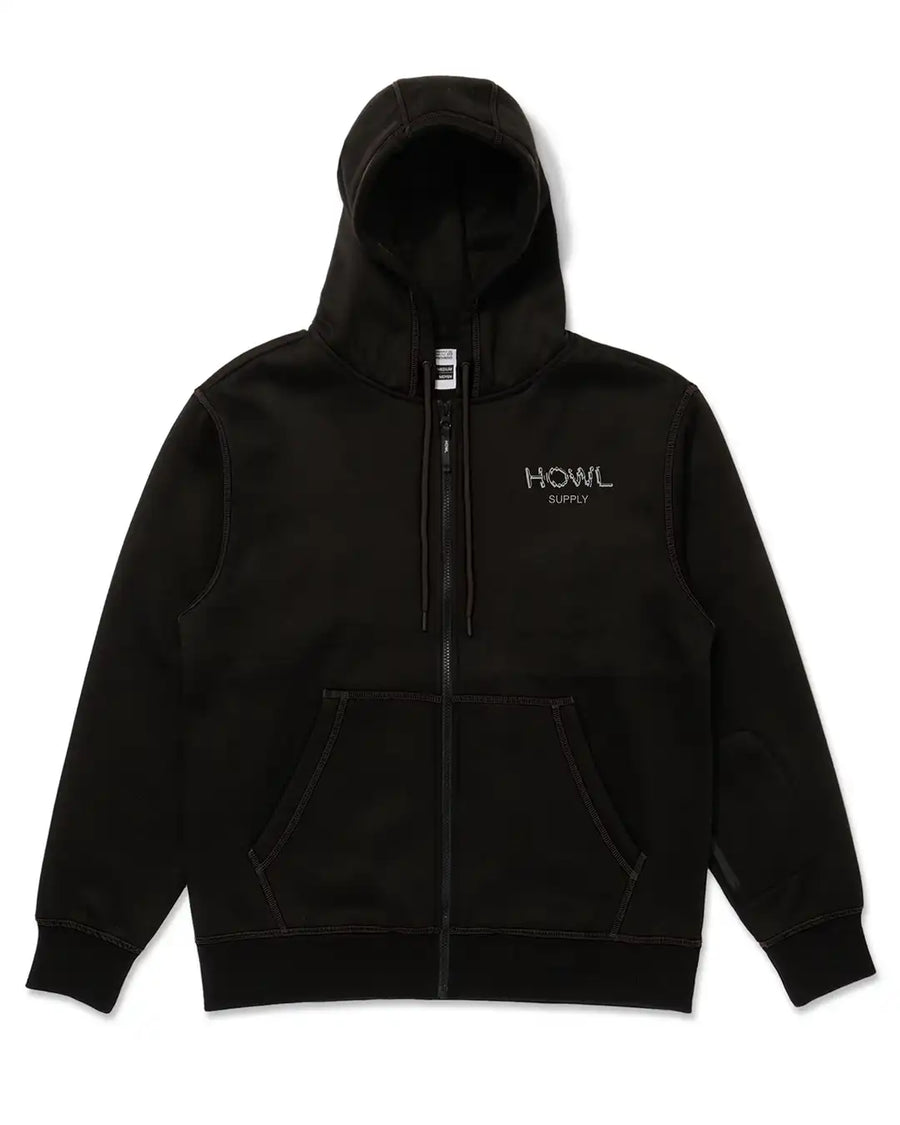 Hoodie Dwr Zip Up - Black
