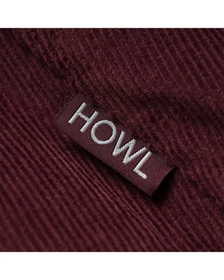 Cotton Ouaté Corduroy Half Zip - Burgandy