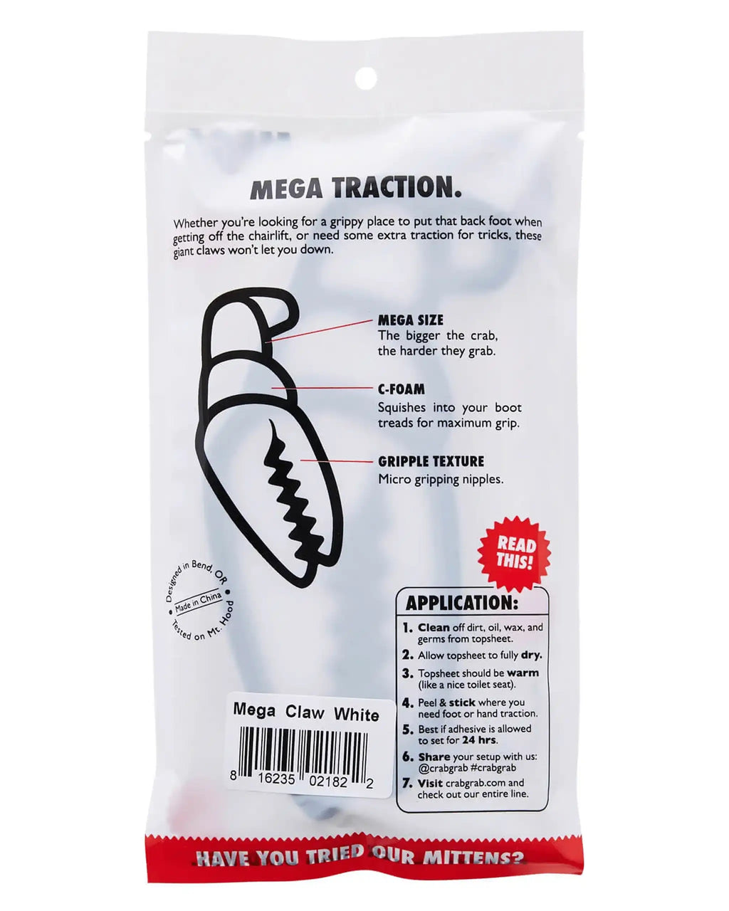 CRAB GRAB Mega Claw Snow Traction Pad - Black/White – view 3