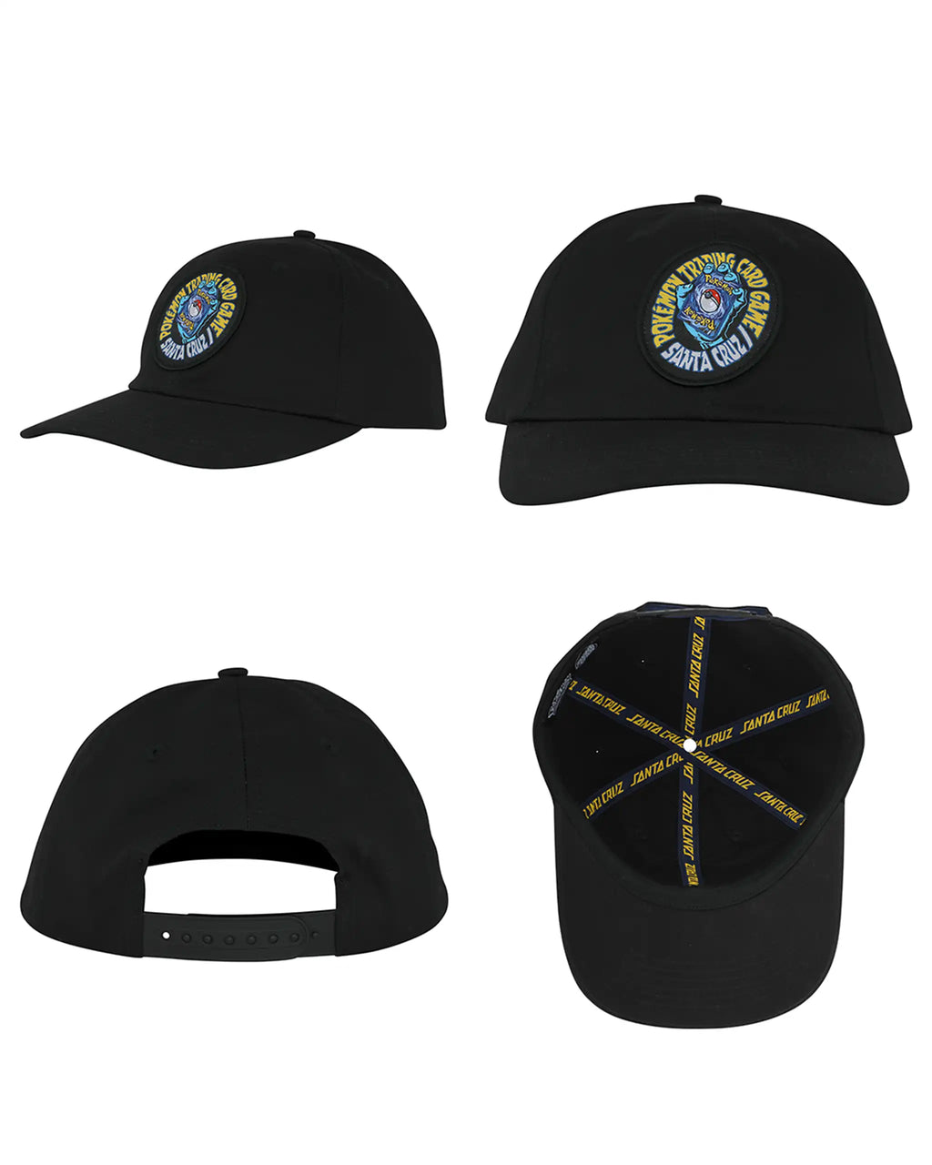 SANTA CRUZ Pokemon Tcg Hand Snapback Hat - Black – view 2