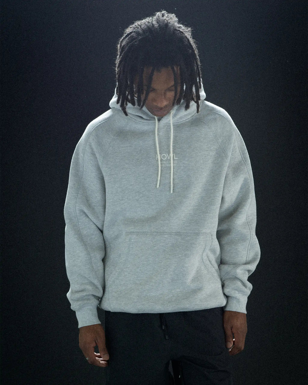 HOWL Logo Hoodie - Heather Grey – view 3