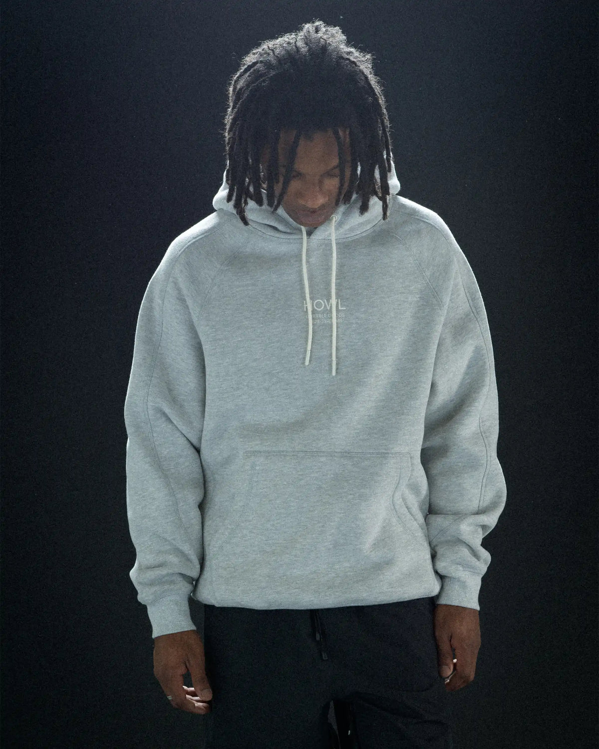 HOWL Logo Hoodie - Heather Grey – view 3
