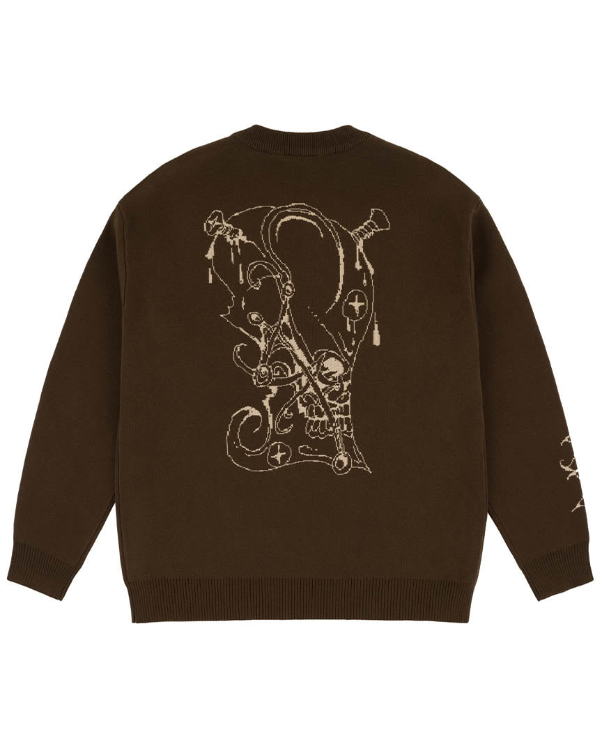 Cotton ouaté X Balti Skull Jacquard - Brown