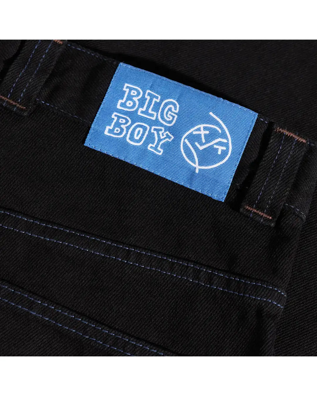 Big Boy Denim Jeans - Black/Blue Stitching