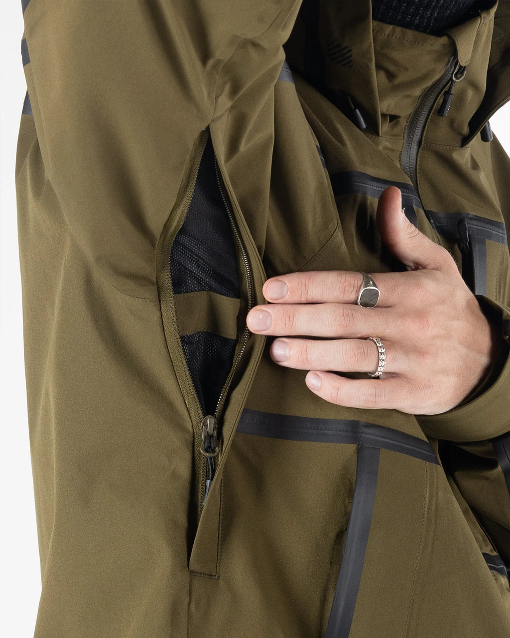 HOWL Taped Winter Jacket - Dark Olive – view 8