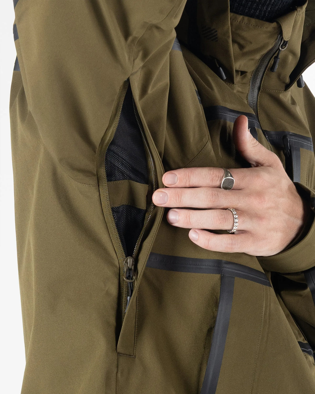HOWL Taped Winter Jacket - Dark Olive – view 8