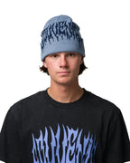 SOUVENIR Dirty Cuff Beanie - Blue Fog – view 3