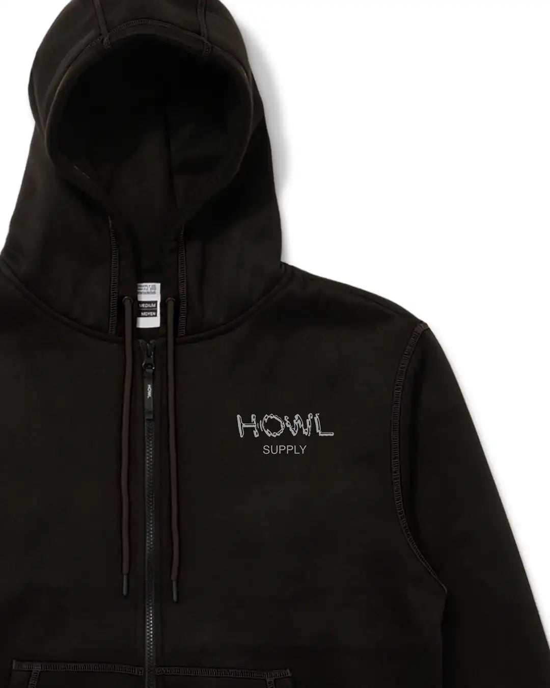 Hoodie Dwr Zip Up - Black