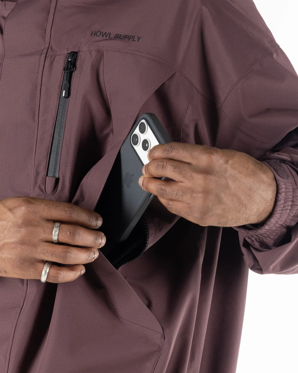 HOWL Shell Winter Jacket - Plum – view 7