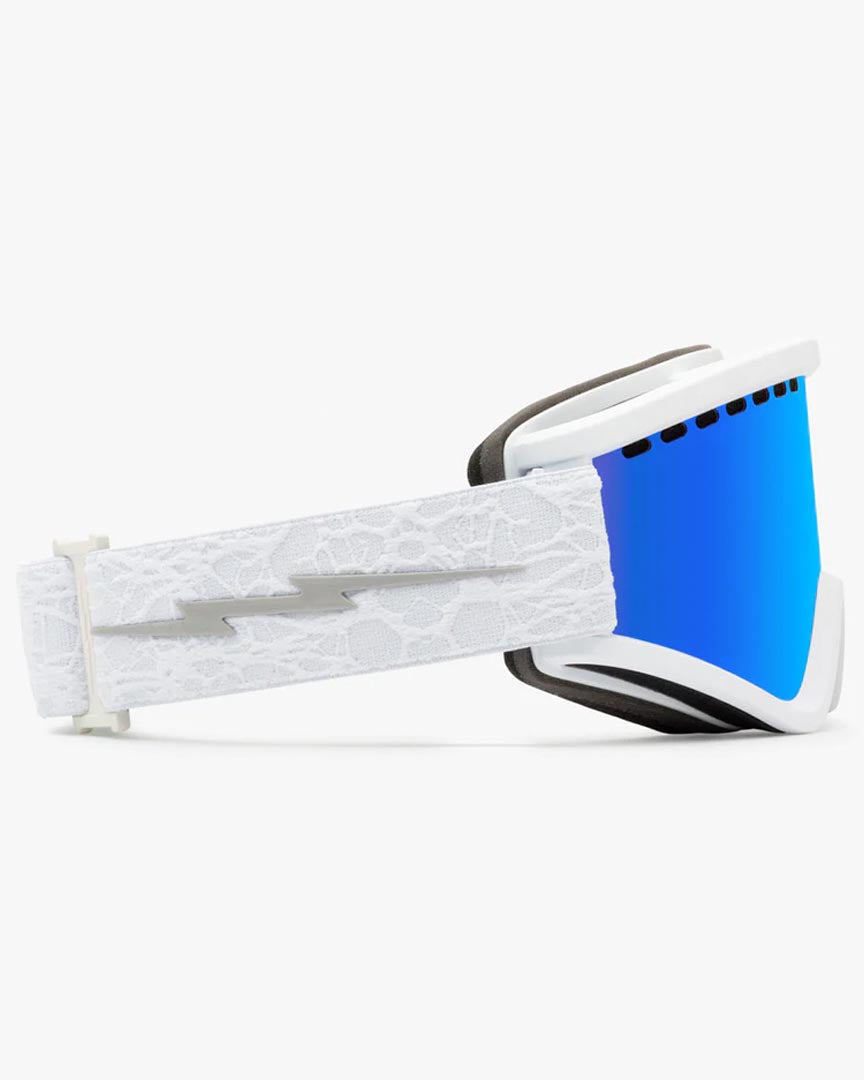 Egv Goggles - Matte White Neuron / Blue Chrome