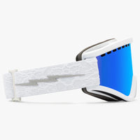 Egv Goggles - Matte White Neuron / Blue Chrome