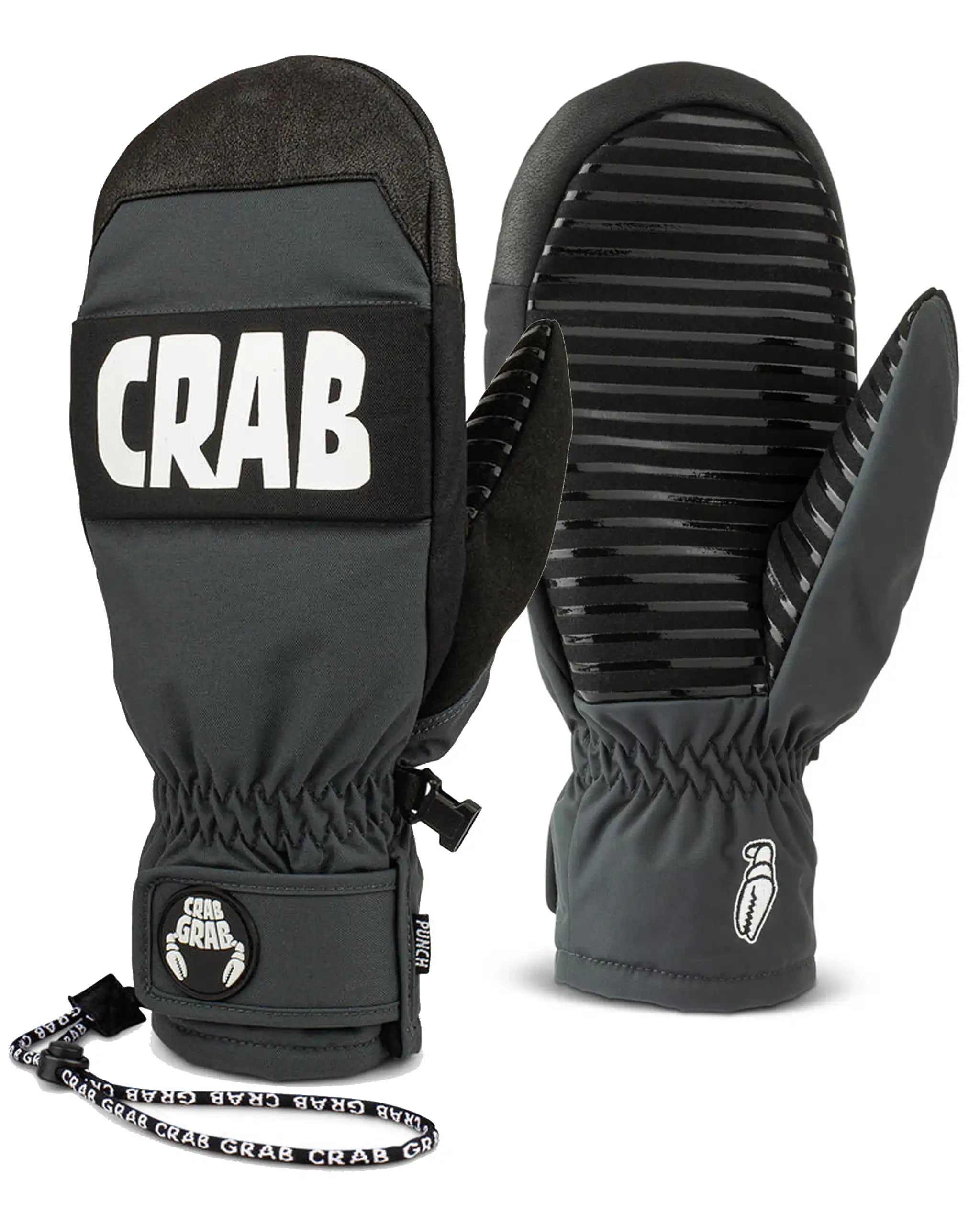CRAB GRAB Punch Mitt - Washed Black Gloves and Mitts