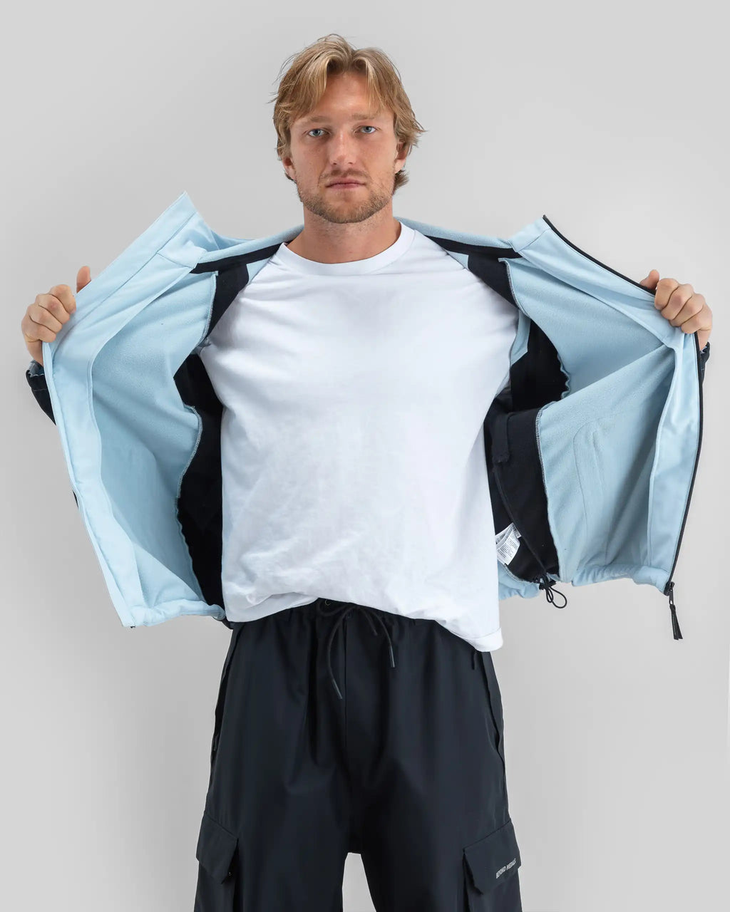 BEYOND MEDALS Softshell Jacket Winter Jacket - Light Blue – view 8