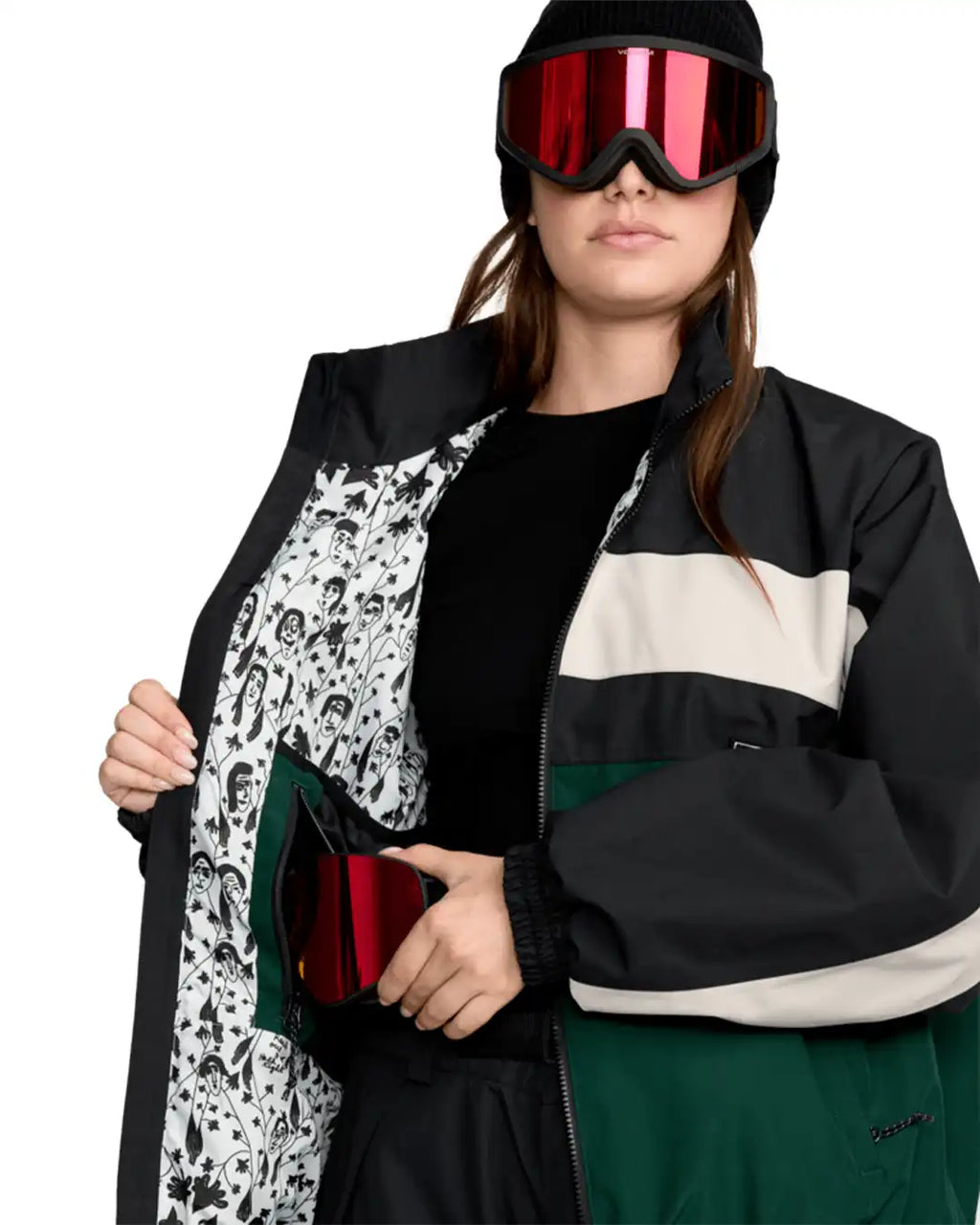 Manteau Neige Dlm - Black/Green