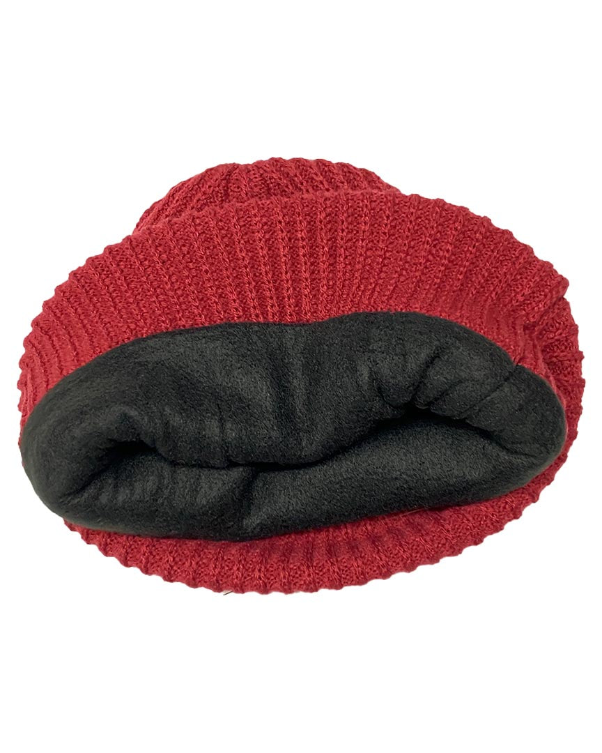 Adre Fleece Rebord Beanie - Rouge