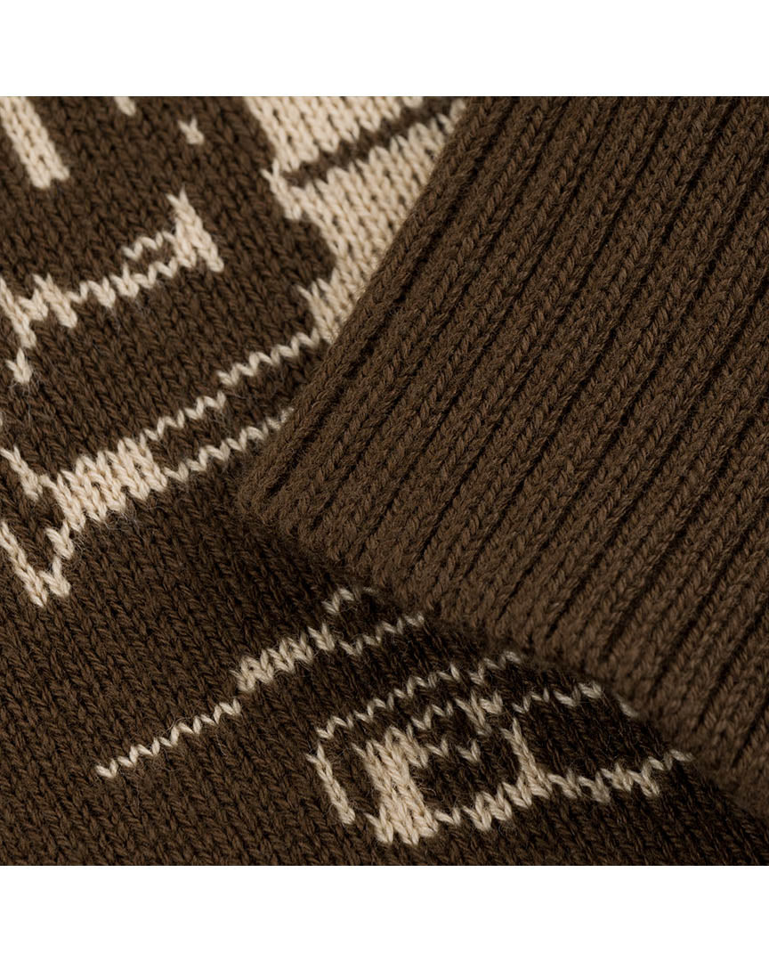 Cotton ouaté X Balti Skull Jacquard - Brown