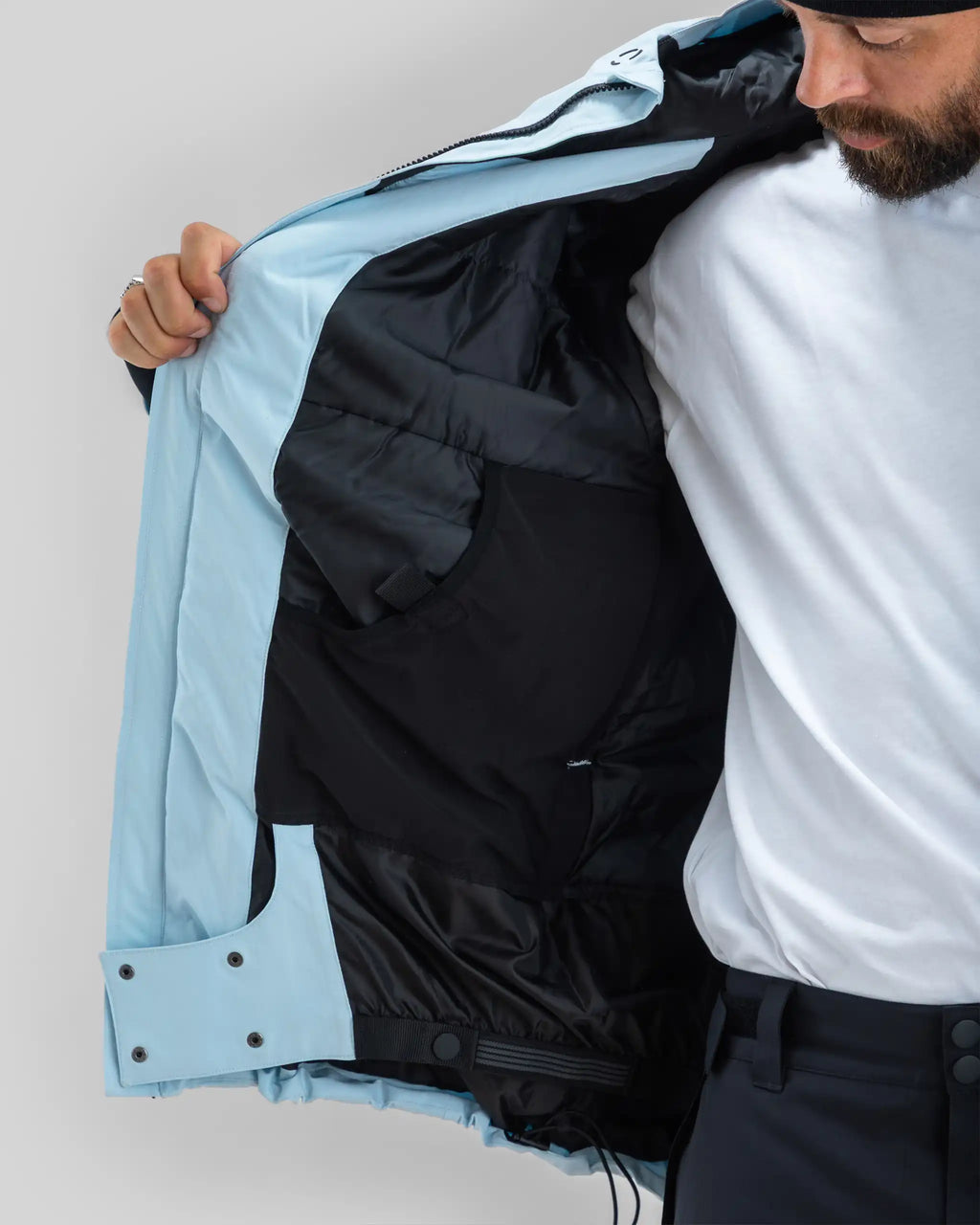 BEYOND MEDALS Fullzip 2L Ripstop Winter Jacket - Light Blue – view 8