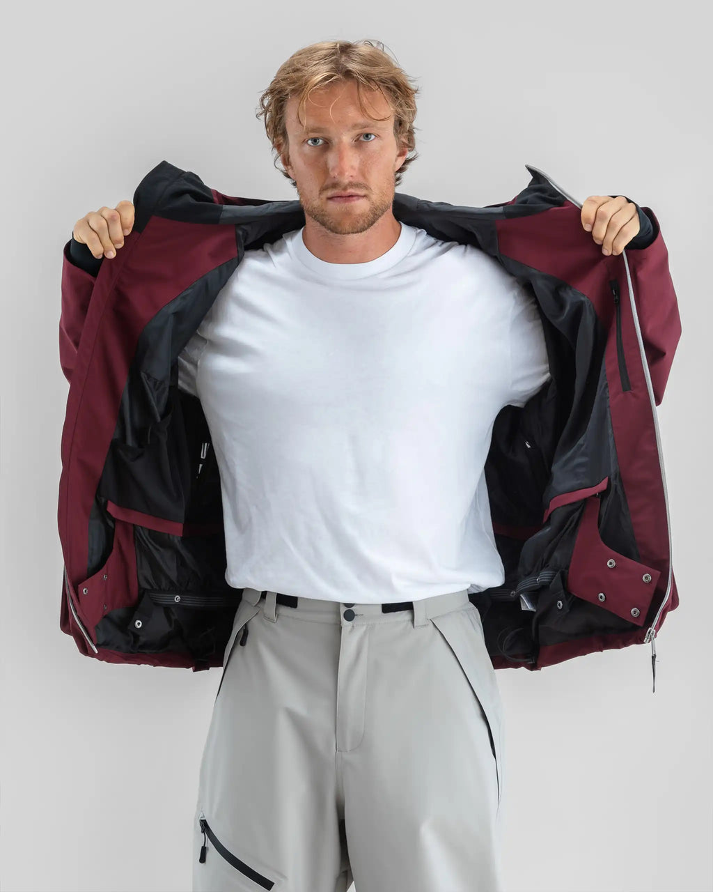 BEYOND MEDALS X Taped 3L Winter Jacket - Dark Red – view 8