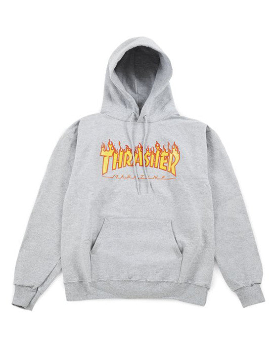 Hoodie Flame Logo - Grey