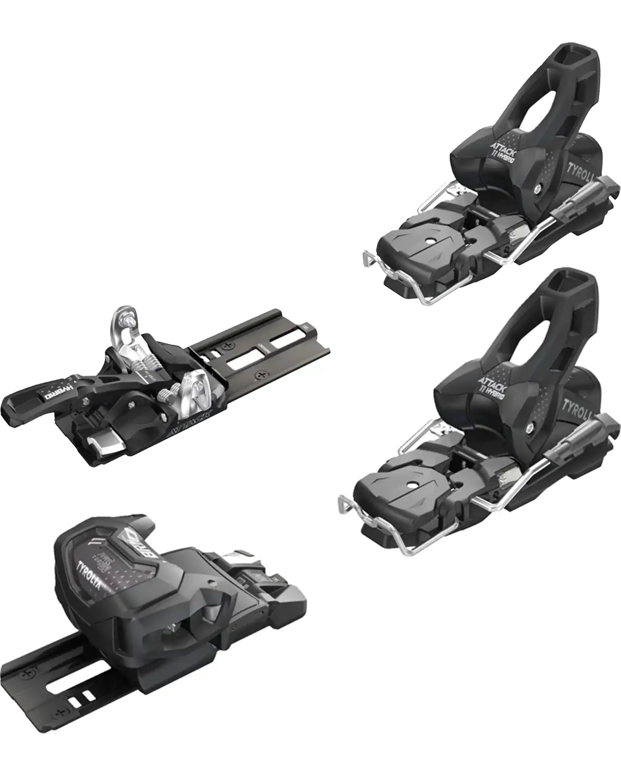Attack Hybrid 11 Mn/Pt Ski Bindings - Black/Silver