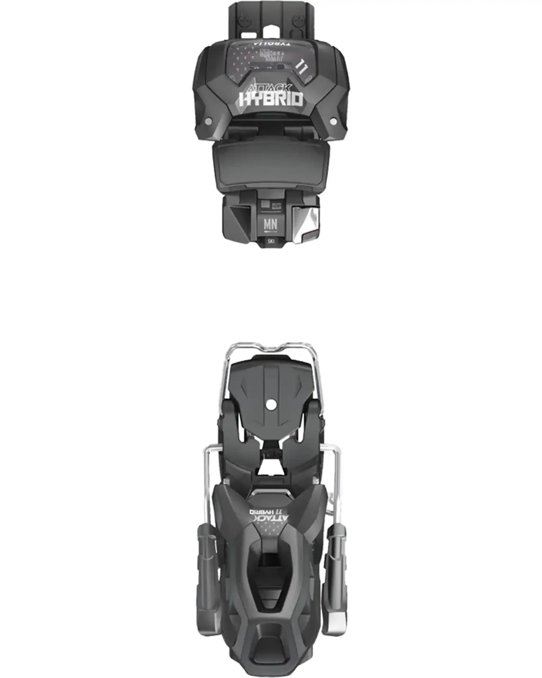 Attack Hybrid 11 Mn/Pt Ski Bindings - Black/Silver