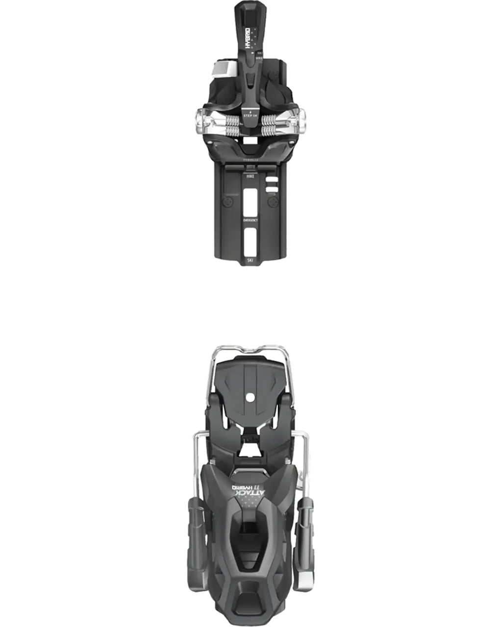 Attack Hybrid 11 Mn/Pt Ski Bindings - Black/Silver