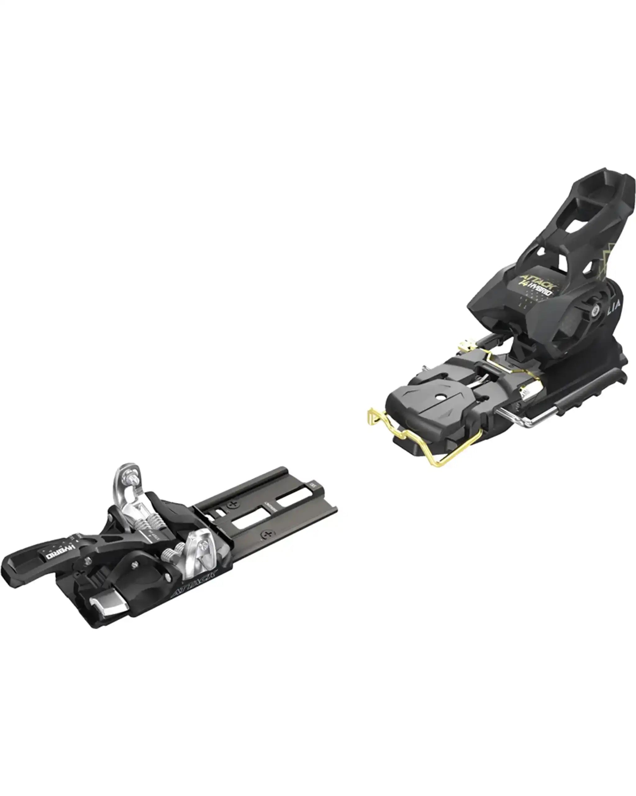 Attack Hybrid 14 Mn/Pt Ski Bindings - Black/Gold
