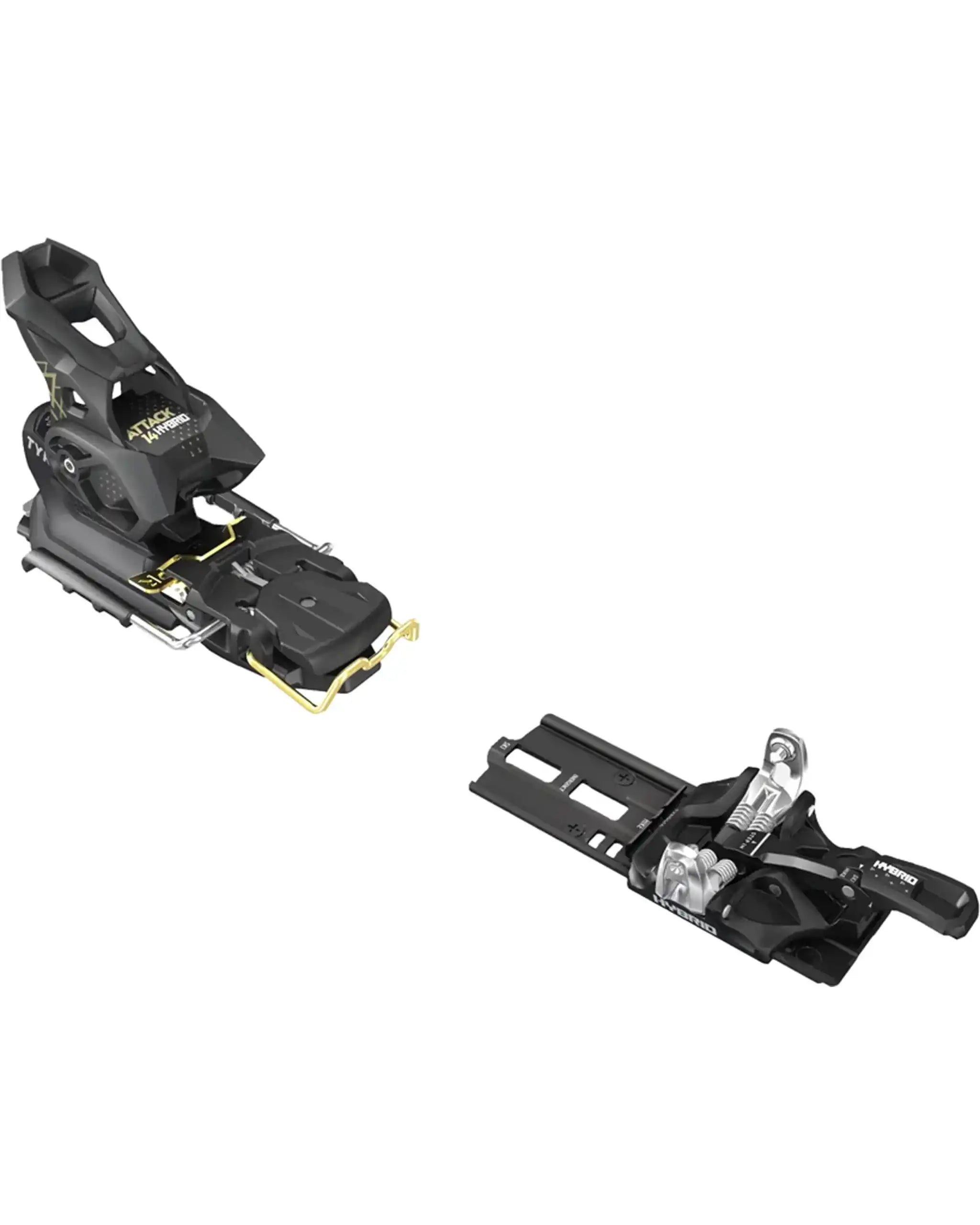 Attack Hybrid 14 Mn/Pt Ski Bindings - Black/Gold